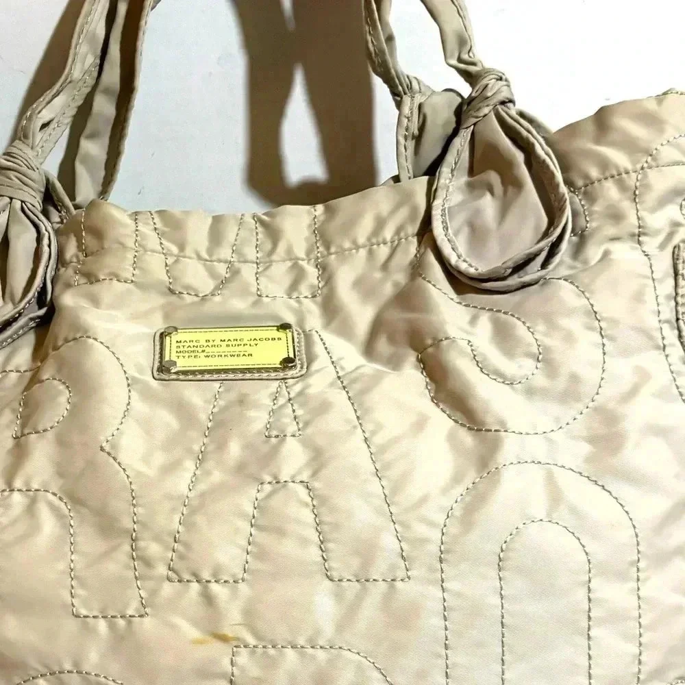 Marc by Marc Jacobs beige nylon handbag